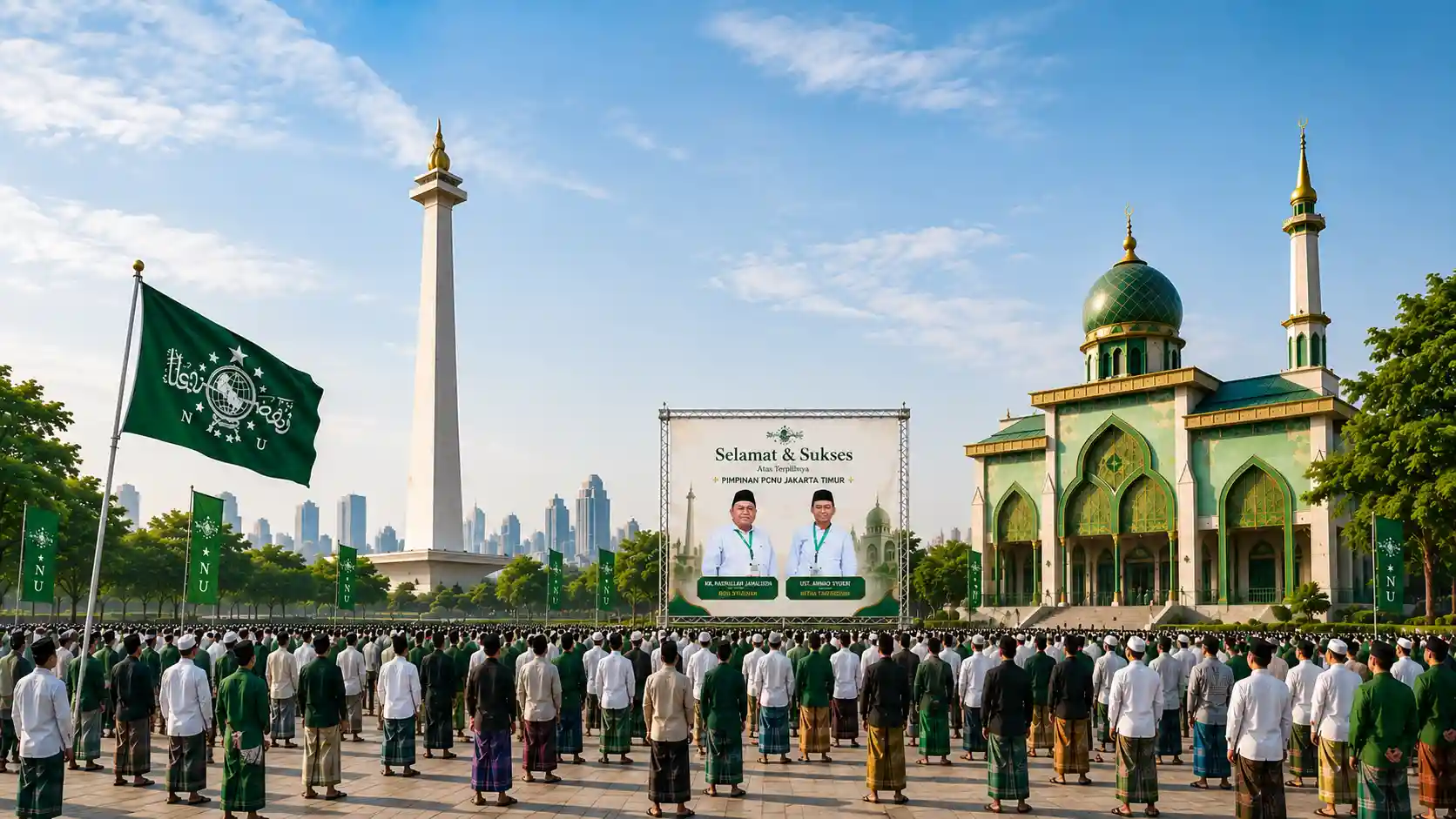 Kebersamaan pengurus dan warga PCNU Pengurus Cabang Kabupaten Karangasem